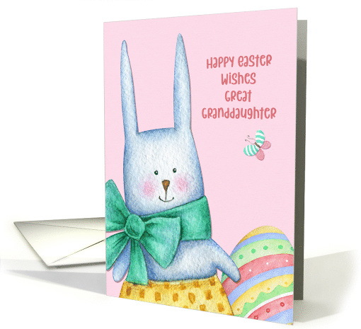 For Great Granddaughter Easter Bunny with Decorated Egg card (1557328)