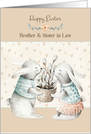 For Brother & Sister in Law Easter Bunny Pair card