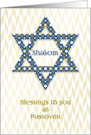 Passover Star of David with Gold Abstract card