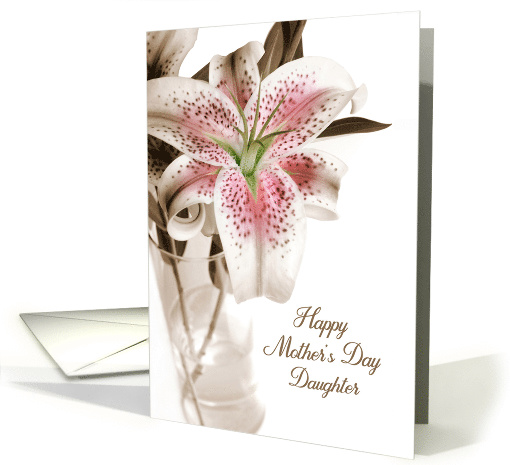 For Daughter Mother's Day Stargazer Lily card (1562094)