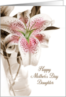 For Daughter Mother’s Day Stargazer Lily card