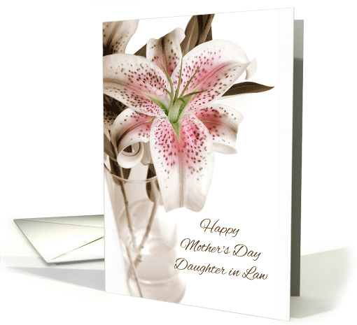 For Daughter in Law Mother's Day Stargazer Lily card (1562516)