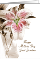For Great Grandma Mother’s Day Pink Stargazer Lily card