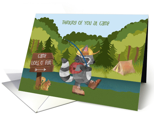 Thinking of You at Camp Racoon Outdoor Scene card (1562532)