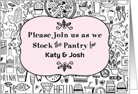 Customize Front Stock the Pantry Bridal Shower Party Invitation card