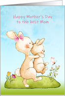For Mom Mother’s Day with Springtime Bunnies card