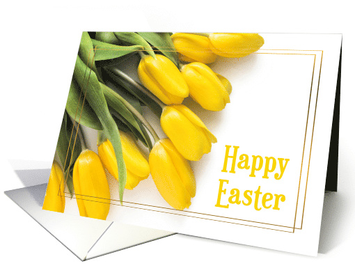 Yellow Tulip Bouquet for Easter card (1565510)