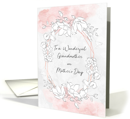 For Grandmother on Mother's Day Sketched Floral with... (1567924)