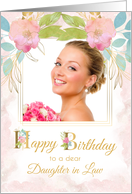 For Daughter in Law Birthday Photo card