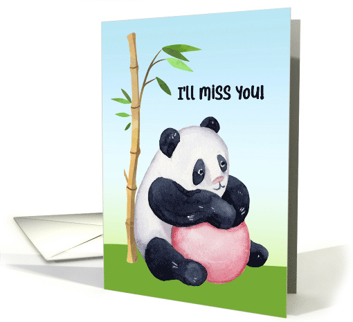 I'll Miss You with Sad Panda and Bamboo Shoots Good Luck... (1572820)