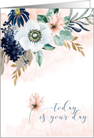 Happy Birthday with Watercolor Floral card