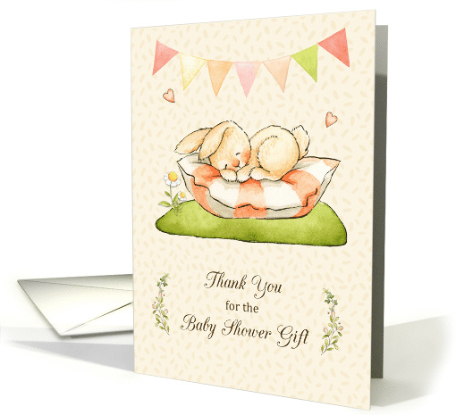Thank You for Baby Shower Gift with Sleeping Bunny card (1578010)