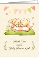 Thank You for Baby Shower Gift with Sleeping Bunny card