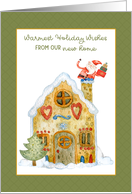 Festive Holiday New Home Announcement card