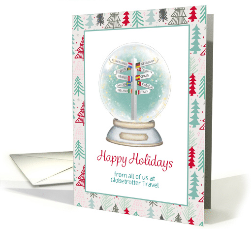 Customize Happy Holidays Travel Agency card (1587606)