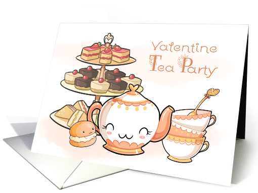 Invitation for Valentine Tea Party card (1592566)