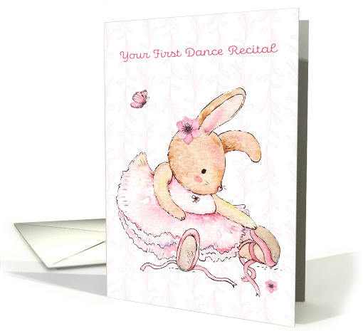 First Dance Recital Ballerina Bunny in Pink card (1592876)
