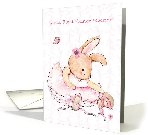 First Dance Recital Ballerina Bunny in Pink card (1592876)