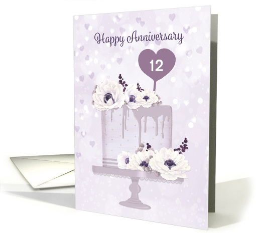 Customize Year Wedding Anniversary with Cake card (1593240)