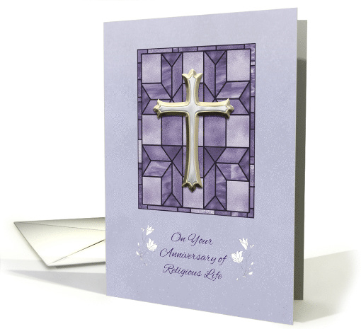 Christian Anniversary Celebrating Religious Life Purple... (1598076)