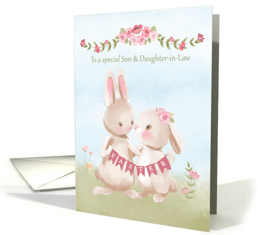 For Son & Daughter in Law Springtime Easter Bunnies card (1598988)