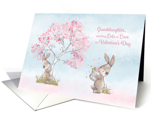 For Granddaughter Valentine's Day with Bunnies and Tree... (1599048)