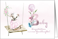 Congratulations New Granddaughter Baby Badger on Swing card