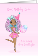 Birthday For Great Granddaughter Sassy Young Adult with Dark Skin card