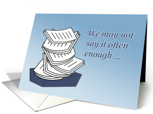 Inbox Overflow Administrative Professionals Day. card (174113)