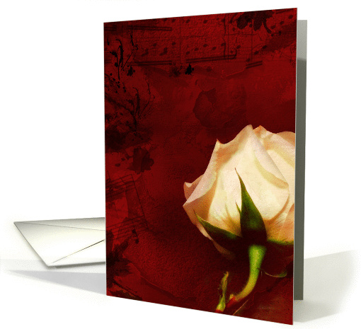 Grunge & Roses Maroon card (174284)