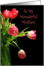 Pink Tulips Mom card