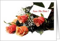 Save The Date Orange Roses card