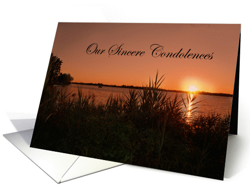 Lakeside Sunset, Condolences card (178621)