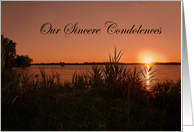 Lakeside Sunset, Condolences card