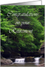 Waterfall Retirement Congratulations card