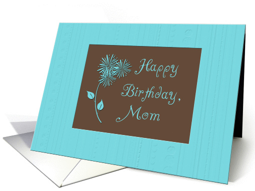 Birthday Mom Blue Brown card (189953)