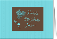 Birthday Mom Blue Brown card