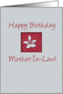Happy Birthday Mother-in-Law card