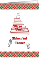 Pizza Rehearsal Dinner card