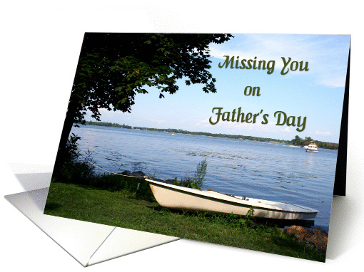 Father's Day Missing You Boat card (195612)