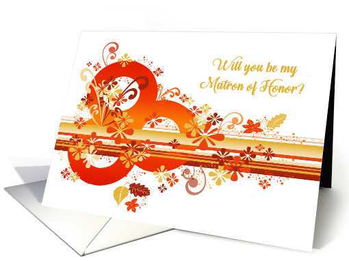 Autumn Matron of Honor Abstract card (196032)