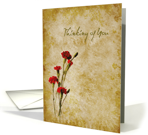 Carnation Grunge Thinking of You card (198616)