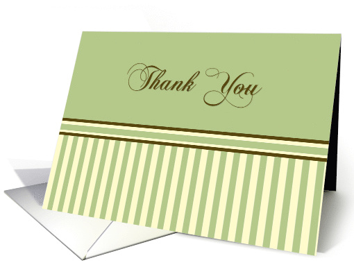 Thank You Green Yellow Stripes card (201396)