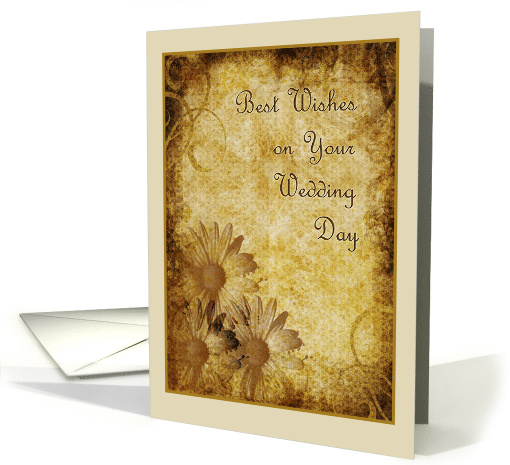 Wedding Day Wishes Vintage Daisies card (213499)