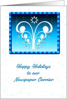 Holiday Thank You Newspaper Carrier card