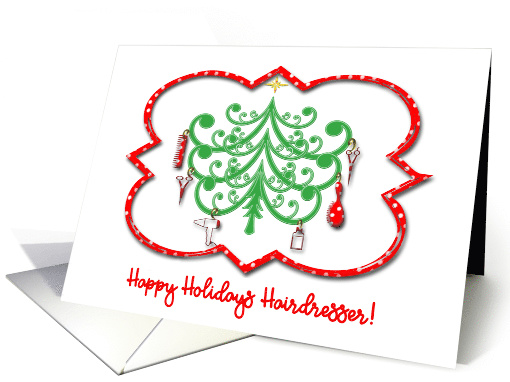 Happy Holidays Hairdresser card (216743)