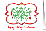 Happy Holidays Hairdresser card