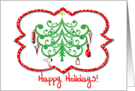 Happy Holidays From Hairdresser card