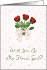 Will You Be My Flower Girl Roses card