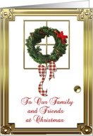 Christmas Door Wreath card